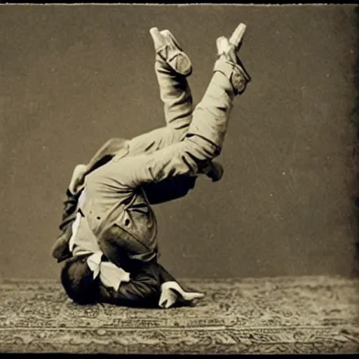 Image similar to Charles Darwin break dancing