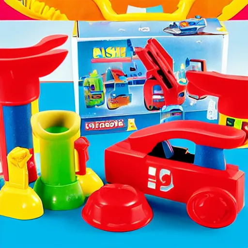 Prompt: 9/11 Fisher Price toy set