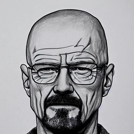 Image similar to picture of Walter White drawn by a 6-year-old