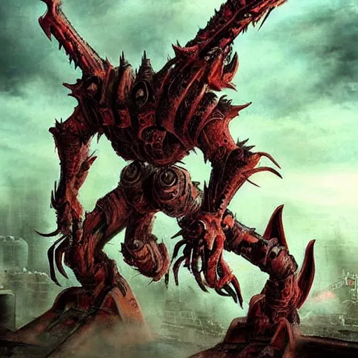 Prompt: high quality art of a giant mechanized dragon in an apocalyptic future, made of plates and armor throughout the body, having 4 limbs and 4 talons on each foot, and glowing fiery red eyes, climbing over a destroyed building in a hazy radioactive atmosphere, roaring with an epic pose into the air as the building crumbles under the weight, showing lots of sharp teeth. furaffinity, deviantart, artstation, high quality