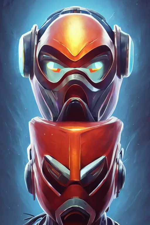 Image similar to epic mask helmet robot ninja portrait stylized as fornite style game design fanart by concept artist gervasio canda, behance hd by jesper ejsing, by rhads, makoto shinkai and lois van baarle, ilya kuvshinov, rossdraws global illumination radiating a glowing aura global illumination ray tracing hdr render in unreal engine 5