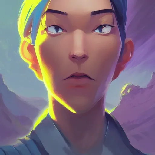 Image similar to face icon stylized minimalist magic : the gathering, loftis, cory behance hd by jesper ejsing, by rhads, makoto shinkai and lois van baarle, ilya kuvshinov, rossdraws global illumination