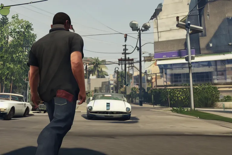 Image similar to leaked gameplay footage of Grand theft auto 6