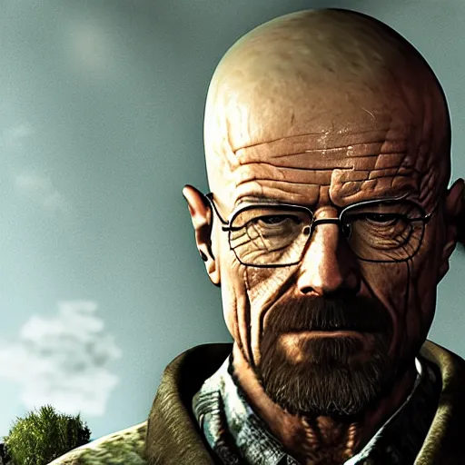 Image similar to Walter White in the last of us 2 4K quality super realistic