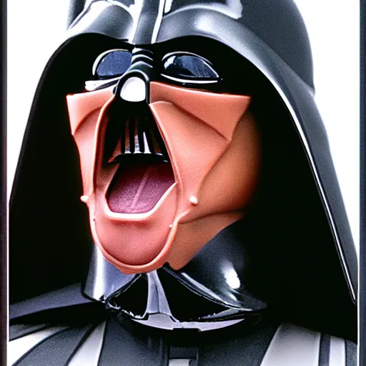 Prompt: Darth Vader laughing like a maniac