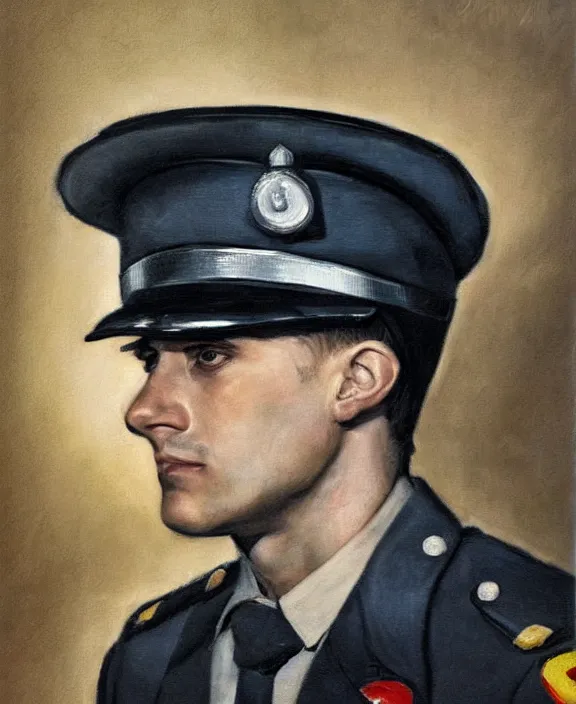portrait of a handsome young german policeman in | Stable Diffusion ...