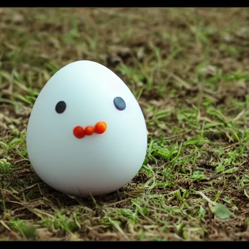 Prompt: cute yoshi egg, outside, detailed photo, tilt shift