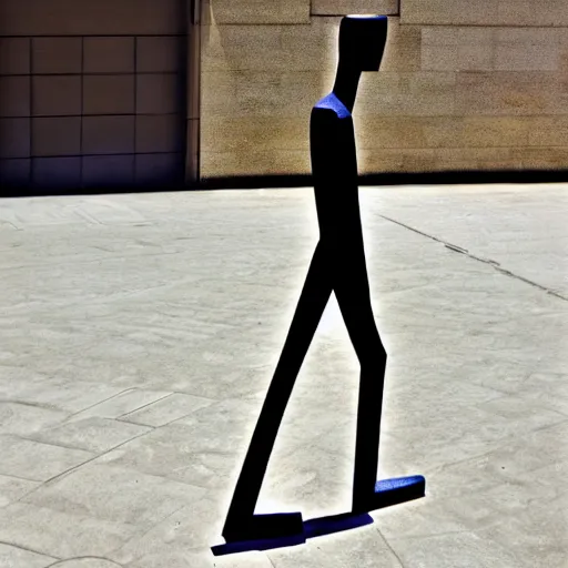 Image similar to sculpture of a walking man, in the style of alberto giacometti