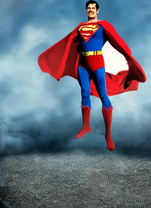 Prompt: film still of Steve Harvey as Superman in Superman, 4k