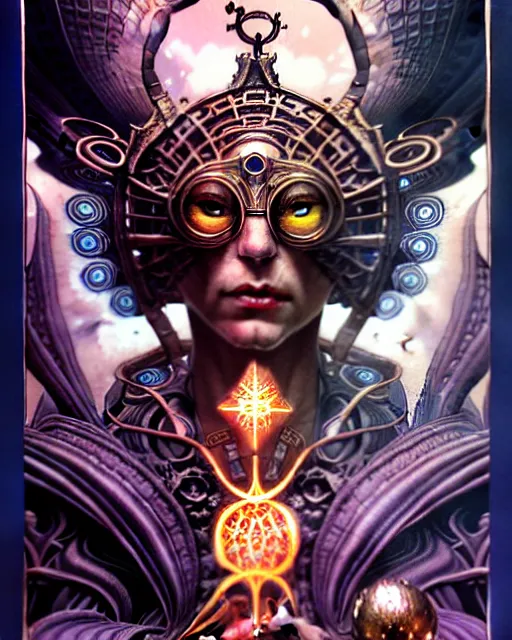 Prompt: justice tarot card, fantasy character portrait made of fractals, ultra realistic, wide angle, intricate details, the fifth element artifacts, highly detailed by peter mohrbacher, hajime sorayama, wayne barlowe, boris vallejo, aaron horkey, gaston bussiere, craig mullins