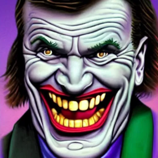 Prompt: pastor kenneth copeland as the joker