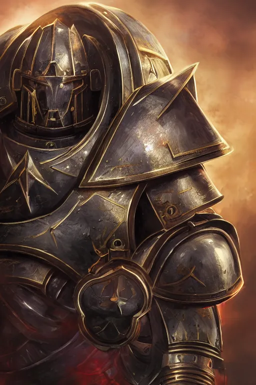 Image similar to armor portrait heros warhammer 4 0 k horus heresy fanart - the primarchs emperor by johannes helgeson animated with vfx concept artist & illustrator global illumination ray tracing hdr fanart arstation zbrush central hardmesh 8 k octane renderer comics stylized