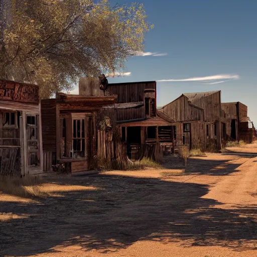 a deserted old west ghost town, photorealistic, 4 k | Stable Diffusion ...