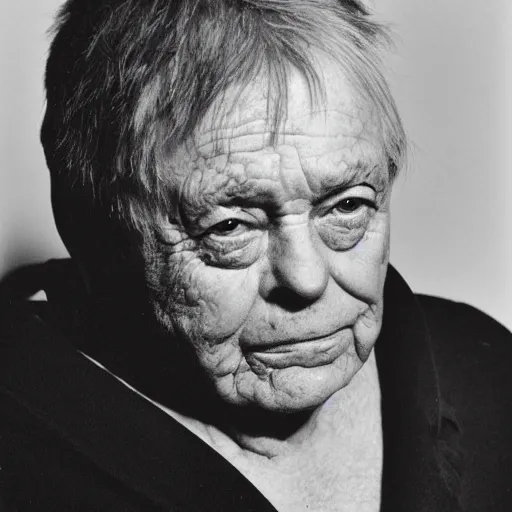 Prompt: portrait of a typical person looking left by david Bailey, gelatin silver finish