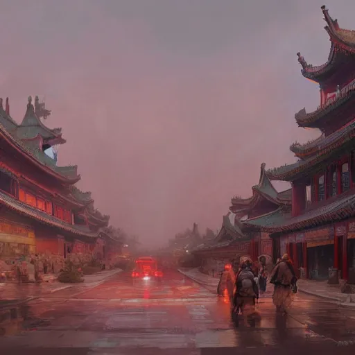 Image similar to Concept art, Beijing, 8k, james gurney, greg rutkowski, john howe, artstation