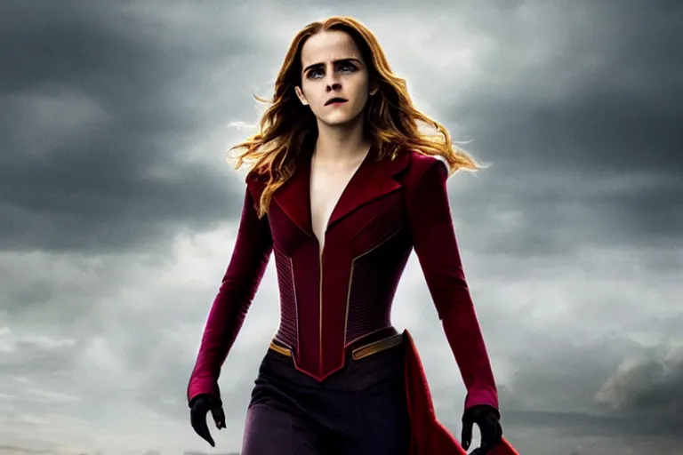 Image similar to Still of Emma Watson as Scarlett Witch