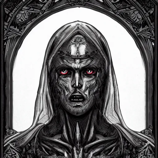 Image similar to 4K headshot portrait of godlike Warlock of Nazareth with defined arms and open hands and bloody clothes with giant mandala wings , intricate face , flawless anime cel animation by Kentaro Miura, psychedelic , highly detailed upper body , professionally post-processed , beautiful, scary, symmetry accurate features, epic, octane rendered, anime masterpiece, accurate by Craig Mullins, ilya kuvshinov, krenz cushart, epic , artgerm trending on artstation by Edward Hopper and Dan Mumford and WLOP and Rutkovsky, beksinski carl spitzweg moebius and tuomas kocar, intricate artwork by caravaggio, Unreal Engine 5, Lumen, Nanite