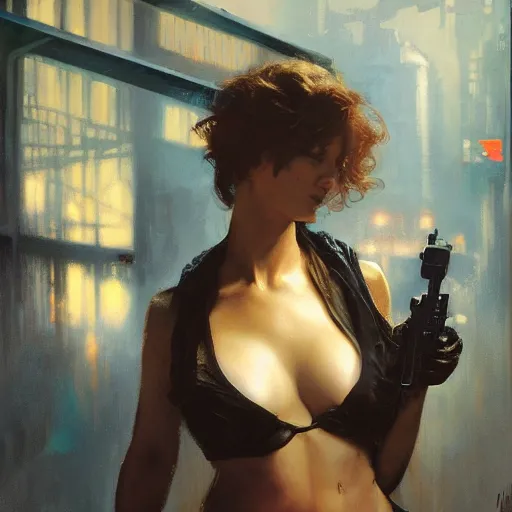 Prompt: kelly bundy, hyperrealistic full figure, bladerunner street alley, art of elysium by frank frazetta and by jeremy mann and by alphonse mucha, fantasy art, photo realistic, dynamic lighting, artstation, full figure poster, volumetric lighting, very detailed face, 4 k, award winning