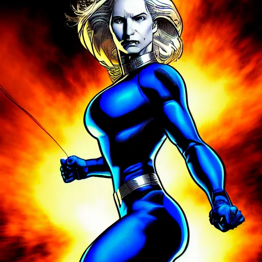 Image similar to a highly detailed invisible woman, comic book cover art, in the style of todd mcfarlane and jack kirby, digital photography, photorealistic, realistic, extreme detail