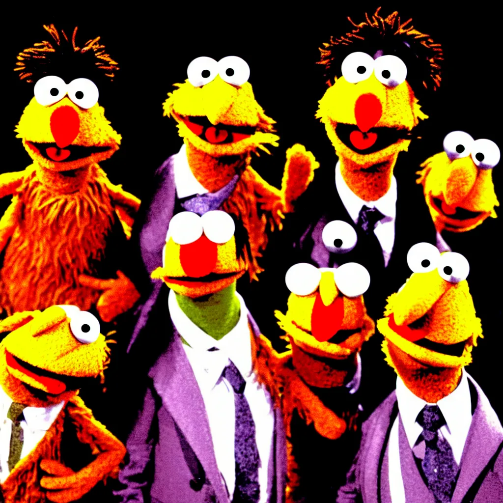 Image similar to john linnell and john flansburgh as muppets, by jim henson, photograph, sharp focus, 4 k, extremely detailed