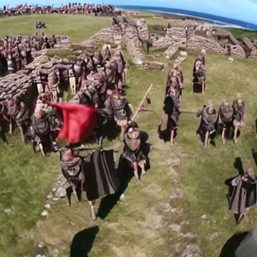 Image similar to gopro footage of the roman invasion of britain