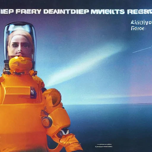 Prompt: beautiful extreme closeup portrait photo in style of frontiers in human deep diving helmet science fashion magazine September retrofuturism edition, highly detailed, soft lighting