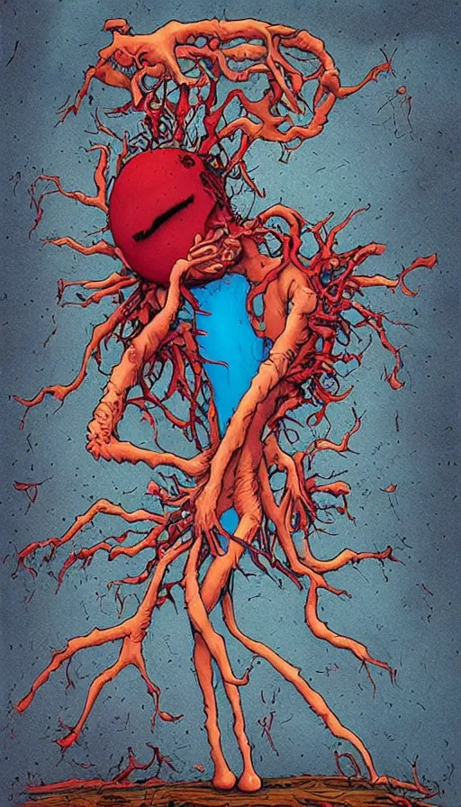 Image similar to The end of an organism, by alex pardee