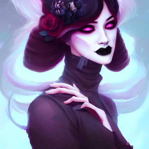 Image similar to a portrait of a beautiful goth, art by lois van baarle and loish and ross tran and rossdraws and sam yang and samdoesarts, digital art, highly detailed, intricate, sharp focus, Trending on Artstation HQ, deviantart, unreal engine 5, 4K UHD image