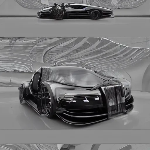 Image similar to khyzyl saleem car :: Rolls-Royce 103EX : medium size: 7, u, x, y, o form panels: motherboard forms : zaha hadid architecture big size forms: brutalist medium size forms sci-fi futuristic setting ultra realistic photography, keyshot render, octane render, unreal engine 5 render , high oiled liquid glossy specularity reflections, ultra detailed, 4k, 8k, 16k blade runner 2049 color colors Cyberpunk 2077, ghost in the shell, thor 2 marvel film, cinematic, high contrast: tilt shift: sharp focus