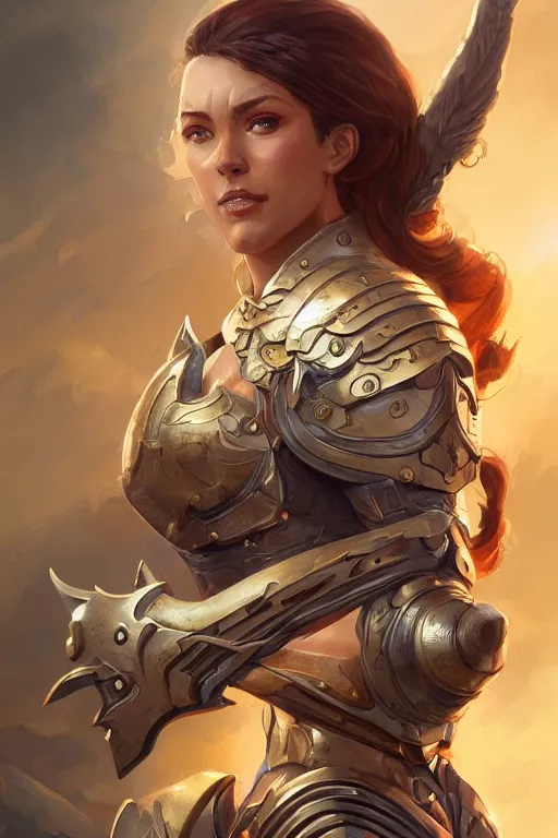 Image similar to amazon valkyrie athena, d & d, fantasy, portrait, highly detailed, headshot, digital painting, trending on artstation, concept art, sharp focus, illustration, art by artgerm and greg rutkowski and magali villeneuve