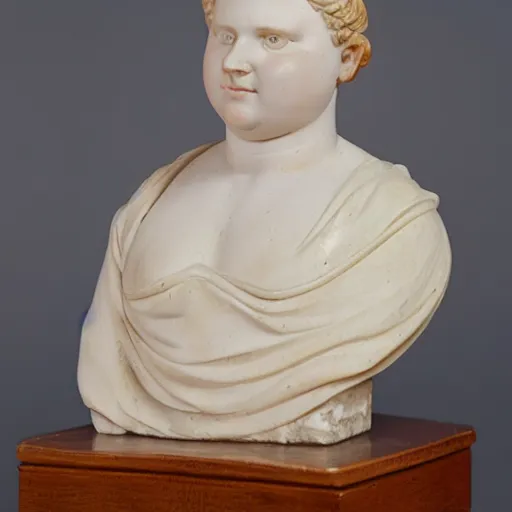 Image similar to 18th century historical marble sculpture of Bobby Hill,