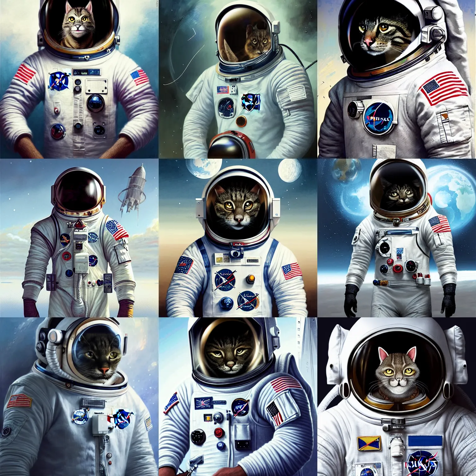 Prompt: khajit in an astronaut suit,digital art,ultra realistic,ultra detailed,art by greg rutkowski,detailed face