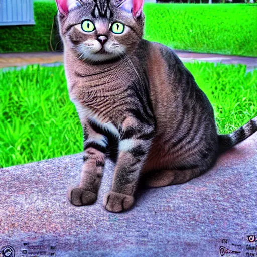 Prompt: a cat with 8 legs and 2 heads ultra realistic hdr