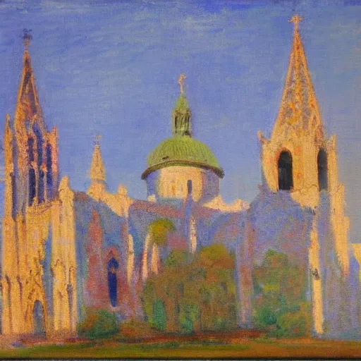 Prompt: St Peter\'s Cathedral in the style of Monet