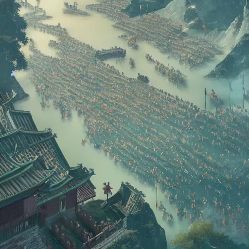 Prompt: beautiful render of tang dynasty, war by victo ngai and andreas rocha and greg rutkowski, trending on artstation, unreal engine, 8 k hd wallpaperjpeg artifact, blur, artfact