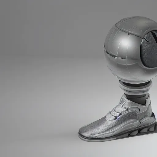 Image similar to shoes, spherical, futuristic concept design, high detail render by octane, unreal engine, 8 k, cinematic