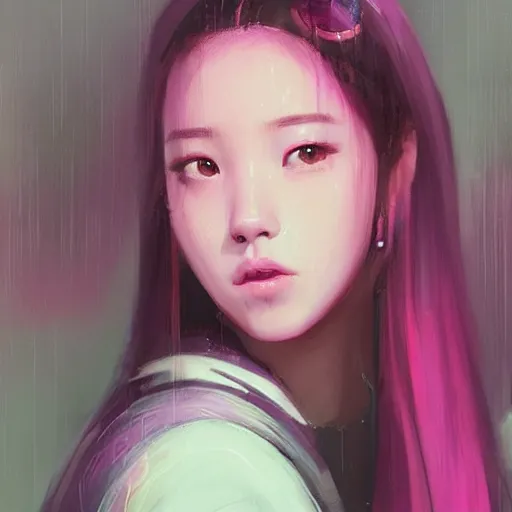 a portrait of jisoo blackpink, rainy background, | Stable Diffusion ...