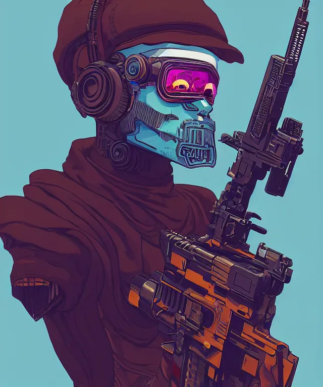 Image similar to a portrait of an anthropomorphic cyberpunk eagle holding an ar 1 5, fantasy, elegant, digital painting, artstation, concept art, matte, sharp focus, illustration, art by josan gonzalez