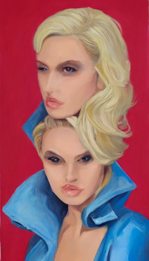 Image similar to portrait of a blonde femme fatale by Glen Orbik, 8K