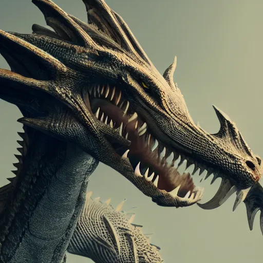 Prompt: a hyper realistic dragon, very coherent, detailed, 4 k, unreal engine, 3 d render