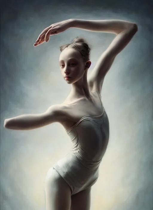 Image similar to ultra realistic, beautiful teenage ballerina, in the style of peter mohrbacher by weta digital and beth cavener, high face symmetry, intricate, masterpiece, award winning, high face symmetry, intricate