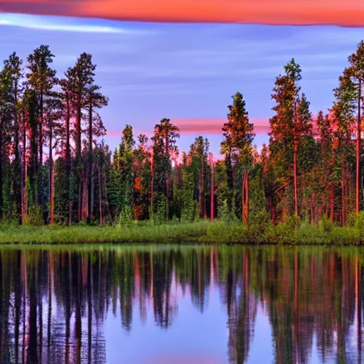 Image similar to lake view in taipalsaari, sunset