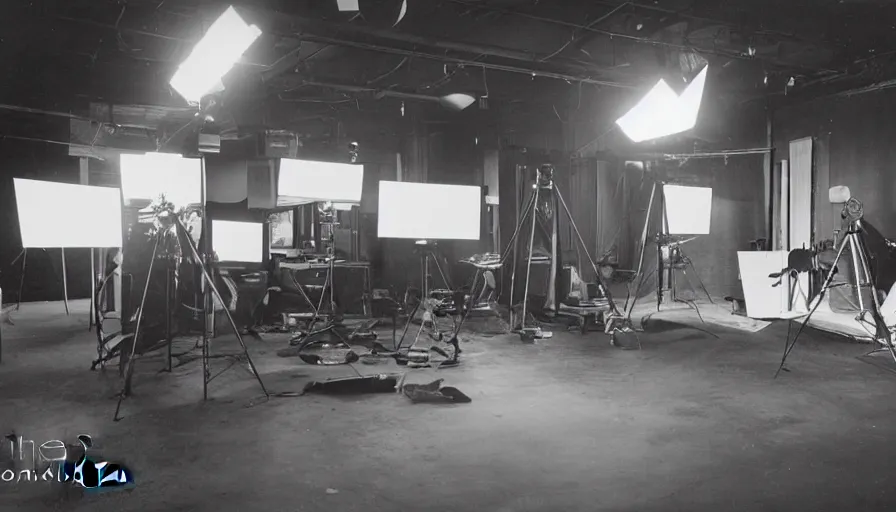 Prompt: photograph of a professional film studio