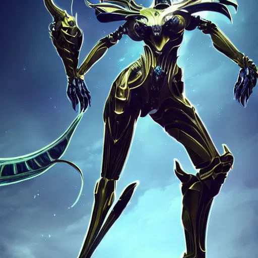 Image similar to highly detailed exquisite warframe fanart, looking up at a 300 foot tall giant elegant beautiful saryn prime female warframe, as an anthropomorphic robot female dragon, sharp claws, posing elegantly over your tiny form, detailed legs looming over your pov, giantess shot, camera close to the legs, upward shot, ground view shot, leg shot, front shot, epic cinematic shot, high quality warframe fanart, captura, realistic, professional digital art, high end digital art, furry art, giantess art, anthro art, DeviantArt, artstation, Furaffinity, 3D, 8k HD render, epic lighting