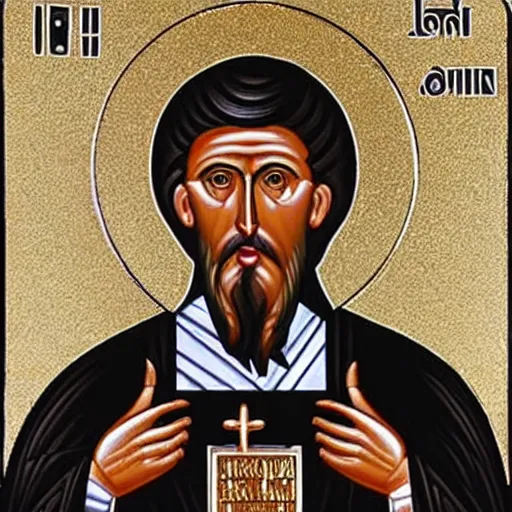 Image similar to an orthodox icon of john mcafee