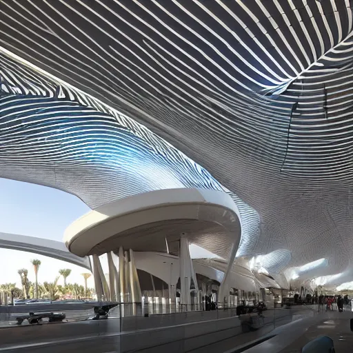 Image similar to Phoenix Sky harbor designed by Zaha Hadid