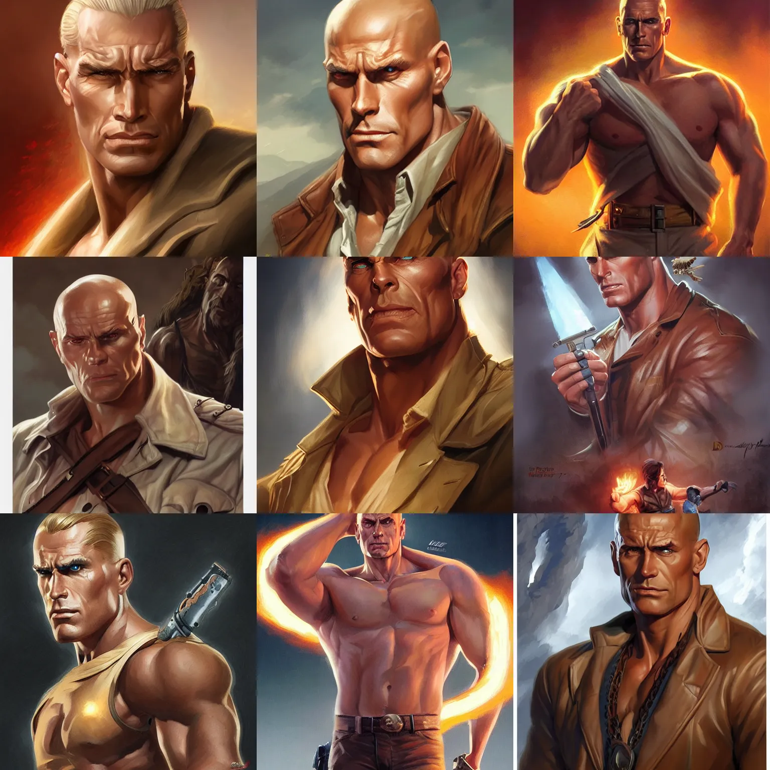 Image similar to doc savage, D&D, fantasy, portrait, highly detailed, digital painting, trending on artstation, concept art, sharp focus, illustration, art by artgerm and greg rutkowski and magali villeneuve