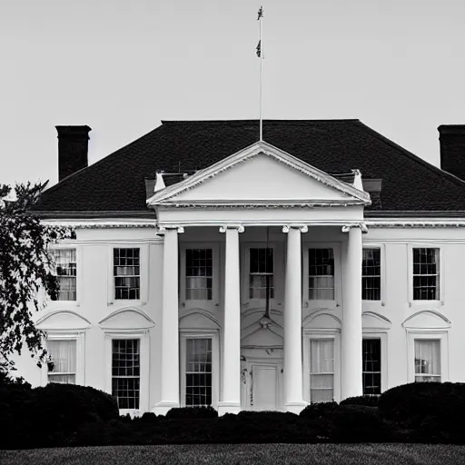 Prompt: a photograph of a chocolate White House