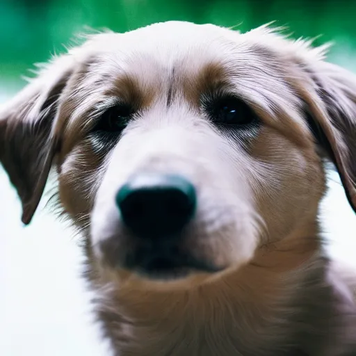 Image similar to ultra detailed photo of a dog with water fur