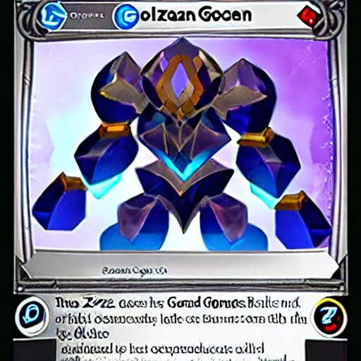 Image similar to topaz golem, legendary crystal construct